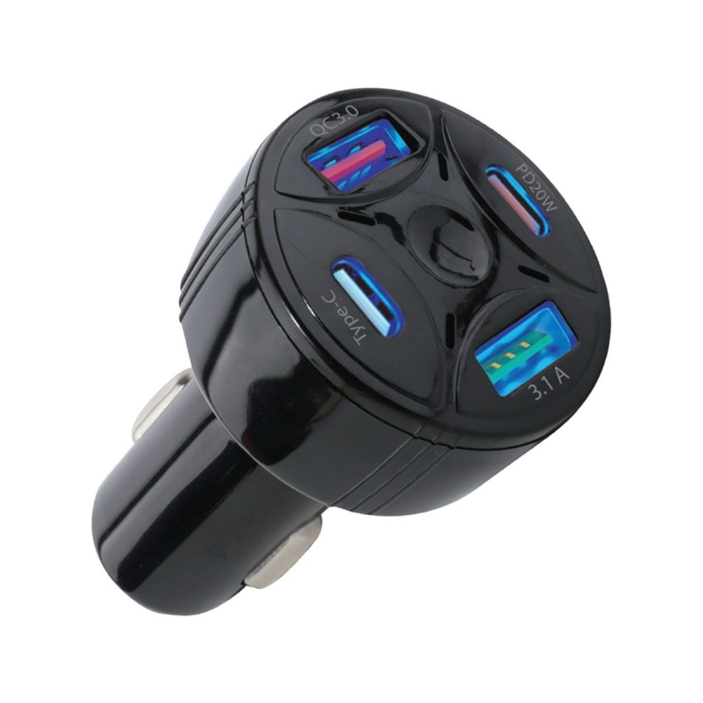 4-Port LED USB Car Charger